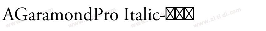 AGaramondPro Italic字体转换